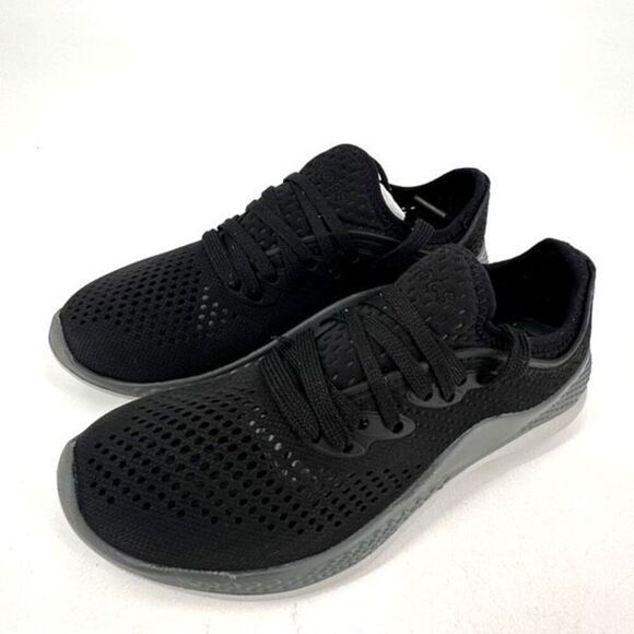 Crocs Women's Sneakers Literide 360 Pacer Lace Up Tennis Shoes Size 4 Black - Picture 1 of 11